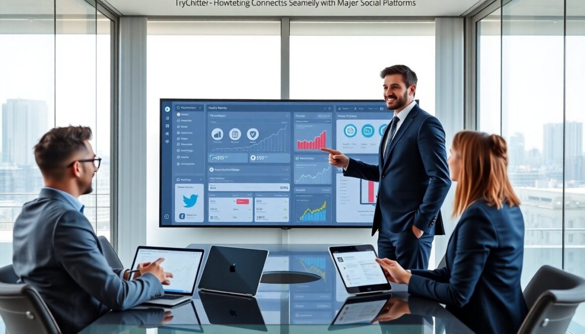 connects seamlessly with major social platforms trychitter